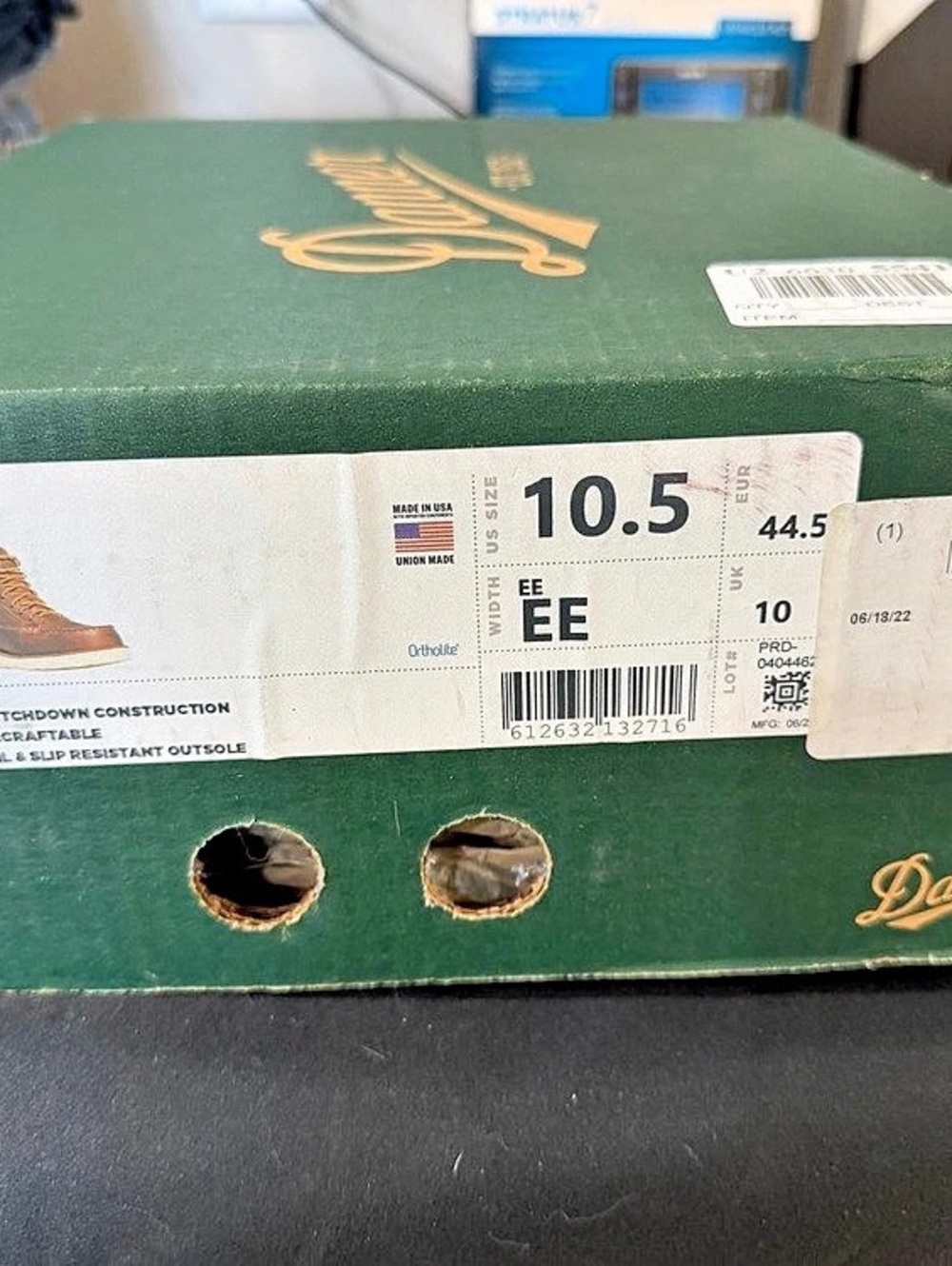 NIB Danner Bull Run Moc Toe 6" Steel Toe Boots US 10.5 EE Brown & Yellow